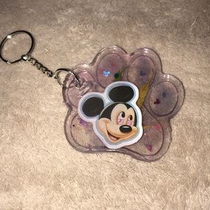 Custom epoxy Red eyed Mickey Mouse keychain with my favorite leaves 🍁 New